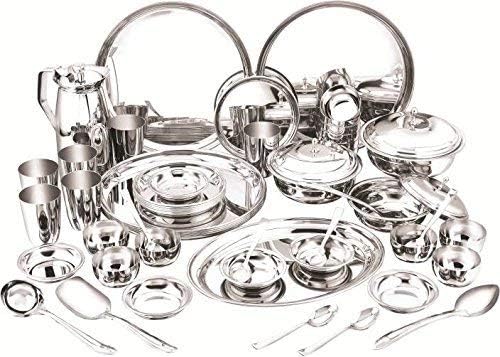 ARD ACCESSORIES Stainless Steel Dinner Set (Silver, ARD D12)-31 Pieces (kitchenSet_31pcs_05)
