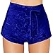 Forart Women's High Waist Casual Soft Drawstring Velvet Club Shorts