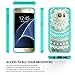 Galaxy S7 Clear Case, AnoKe [Scratch Resistant] Colorful Mandala Flower Acrylic Hard Rubber TPU Bumper Hybrid Slim Fit Protector For Samsung Galaxy S7 TM Mint