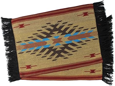 Woven Tribal Southwest Tan/ Brown Diamond Placemat