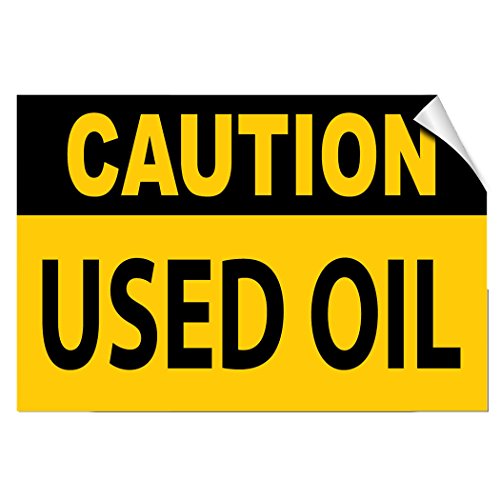 Buy Caution Used Oil Hazard Waste Label Decal Sticker 7 Inches X 5