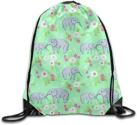 Elefantes Indianos Goiaba Unisex Drawstring Backpack Travel Sports Bag