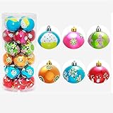 Hot Sale! Clearance!Todaies-24PC Christmas Tree Xmas Balls Decorations Baubles Party Wedding Ornament 6cm (6cm, Multicolor)