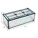 J Devlin Glass Art Box 508 Series Vintage Stained Glass Jewelry Trinket Decorative Box - Available in Blue or Pink (Blue)