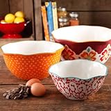 The Pioneer Woman Flea Market Scalloped Edge Serving Bowl Set, 3-Piece
