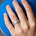 ThunderFit Silicone Wedding Bands for Women, Dome Unique Anniversary Rings 5.5mm Wide 2mm Thick - 1/2/3/4/5/6/7/8/12 Variety Multipack (Bronze, White, Silver, Rose Gold - Size 6.5-7 (17.35mm))