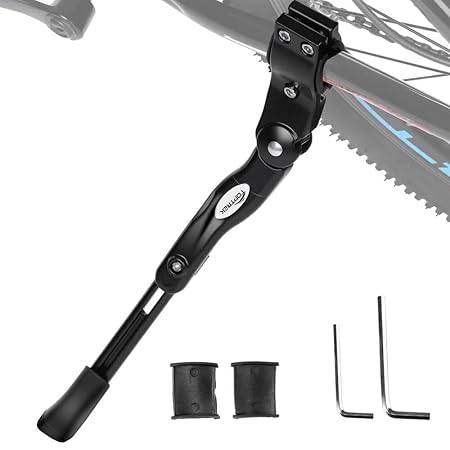 toptrek Fahrradständer Einstellbarer Universal Hinterbauständer Aluminiumlegierung Fahrrad Ständer Anti-Rutsch Seitenständer 