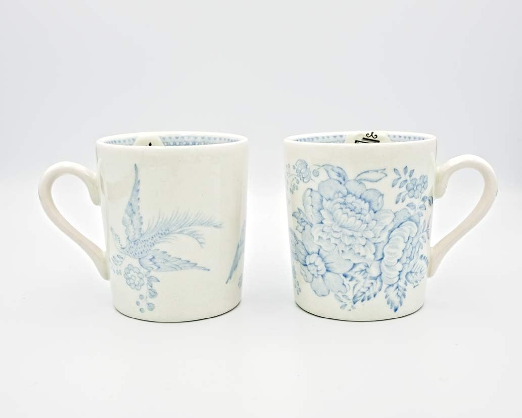 813010011Pair Blue Asiatic Pheasants Espresso Cup - Set of 2