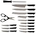 Cuisinart C77SS-15PP Classic Artisan Collection 15 Piece Stainless Steel Cutlery Block Set, Black