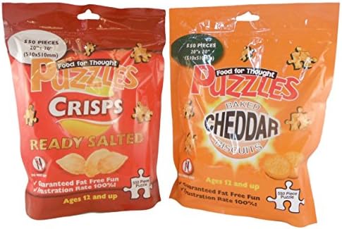 Snack Food 500 Piece Puzzles Bundle - Two Items: 1 Cheddar Biscuits and 1 Potato Chip Puzzle