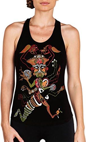 Tribal African Warrior Art Print Tank Top Festival Clothing Boho Psychedelic Clothing Women