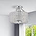 Jojospring Chrome/Crystal 4-Light Round Ceiling Chandelier