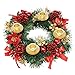 Christmas Advent Wreath - Red Berry Season Centerpiece Decor - Advent Candle and X-mas Candles Decorations