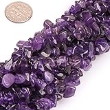 GEM-inside Amethyst Gemstone Loose Beads Natural 7-8mm Chips Crystal Energy Stone Healing Power Beads for Jewelry Making 34
