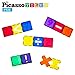 PicassoTiles PT22 Magnetic Building Blocks 22pc Numerical Magnet Tiles Educational Kit Toy Set 3D Clear Color Stacking Block STEM Playboard Novelty Game w/ Numbers, Roman Numerals, and Math Symbols