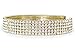 LuxeLife Gold Rhinestone Choker 5 Row Women’s Crystal Necklace Diamond Collar with 5