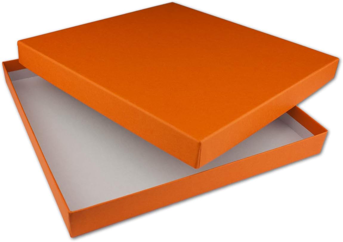 1 caja cuadrada de almacenamiento y regalo en color naranja ...