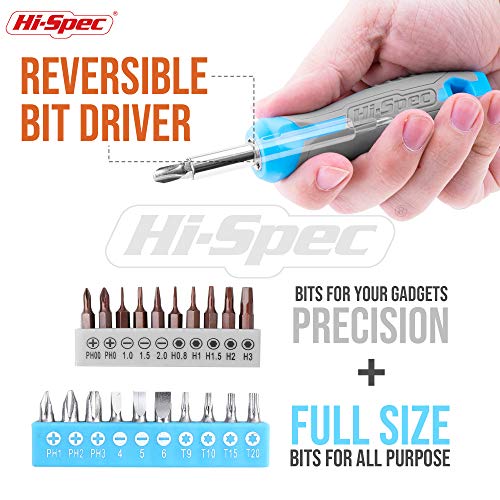 Hi-Spec 34-teiliges blaues Heimwerker-Werkzeugset & Schutzbrille mit 100-teiligem Wandbild-Aufhängeset für die Reparatur… – Bild 4