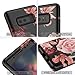 TIANLI Samsung Galaxy Note 8 Case Cute Flowers for Girls/Women Smooth Surface Three Layer Shockproof Protective Cover,Floral Black