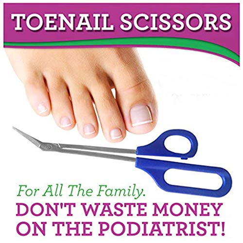 Puyujin Long Handle Toenail Scissor , Scissors Long Handle Nail Clippers Toenail Toe Ergonomic Care Pedicure Cutter, Perfect Ergonomic Design, Easy Reach Handle Unique Design Elderly Cuticle Scissor