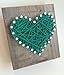 Sweet and small rustic Kelly green string art wooden heart block for Father's Day - A unique gift for Baby Boys, Weddings, Anniversaries, St. Patrick's Day, Birthdays, Valentine's Day and Christmas.