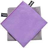 Your Choice 2 Pack Microfiber Travel Sports Camping Hiking Swim Workout Towels Ultra Compact Lightweight Fast Drying Towels Purple and Grey