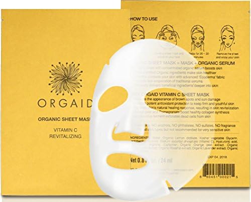 ORGAID Vitamin C &amp; Revitalizing Organic Sheet Mask | Made in USA (Single)