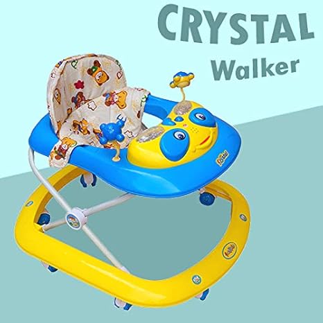 FunRide Multicolour Kids Musical Crystal Activity Walker - Height Adjustable - 9 Months + Baby - Wide Base