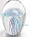 SunRise Hand Blown Glass - Jellyfish Paperweight, Glow in The Dark Glass with Multi-Color Light Base (Turquoise/Pink)