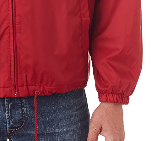 Lifeguard Red Jacket Windbreaker Fleece Lined Life Guard YMCA Pool Staff (2X Large)