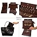 DECOLUXE Jewelry Travel Organizer for Storing Rings, Necklaces, Earrings and Bracelets (Brown)