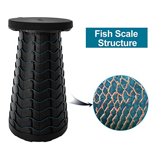 Coideal Retractable Folding Stool Portable Telescoping Stool Camping Stools for Camping Home Garden Outdoor Travel Fishing