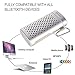 Contixo BT05 Portable Bluetooth Speaker + Power Bank | 6,000 mAh Small Compact Travel Size Smartphone Battery Charger Music Player 2-in-1 (Silver)