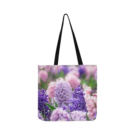 Schöne mehrfarbige Hyazinthen Canvas Tote Handtasche Schultertasche Crossbody Taschen Geldbörsen für Männer und Frauen Einkau