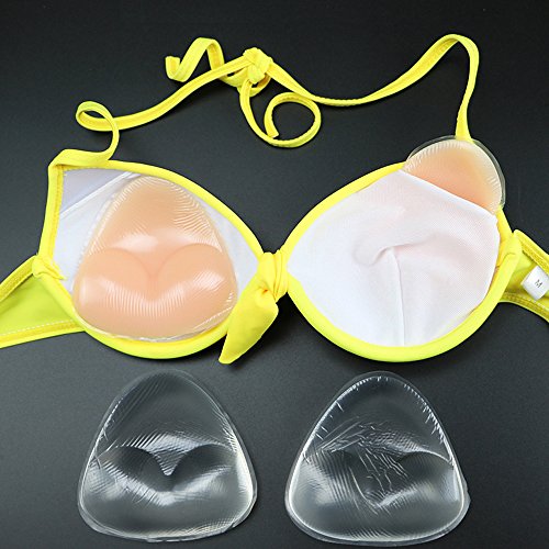Silicone Bra Inserts - Clear Gel Breast Inserts Enhancers Waterproof Bra Push Up Pads