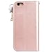 iPhone 6 Case, iPhone 6S Case, CinoCase Luxury 3D Bling Crystal Shiny Rhinestone Wallet Leather Purse Flip Card Pouch Stand Cover Case with Lovely Heart Pendant for iPhone 6 6S (Rose Gold)