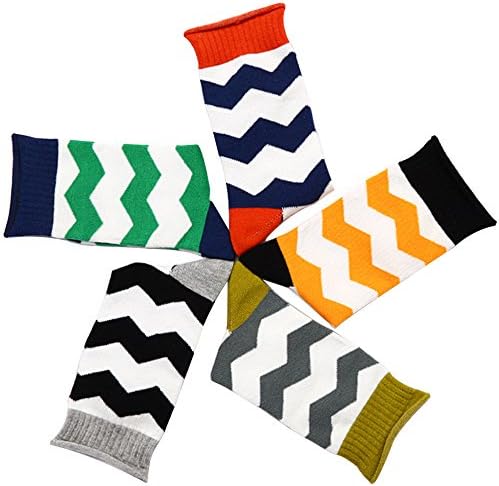 Boys Socks Toddlers Little Boys Cute Colorful Cotton Fashion Crew socks 5 Pairs Pack (S)