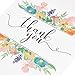 Juvale Paper Bags for Cookies & Treats - 7.5 x 5 in, White, 100 Pack - Thank You Pouches with Flowers & Floral Paper Party Favors - Wedding Favor Candy Bags