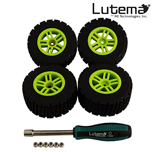 Lutema Hyp-R-Baja 2.4Ghz Baja King Complete Set of Color Wheels With Tires - Green
