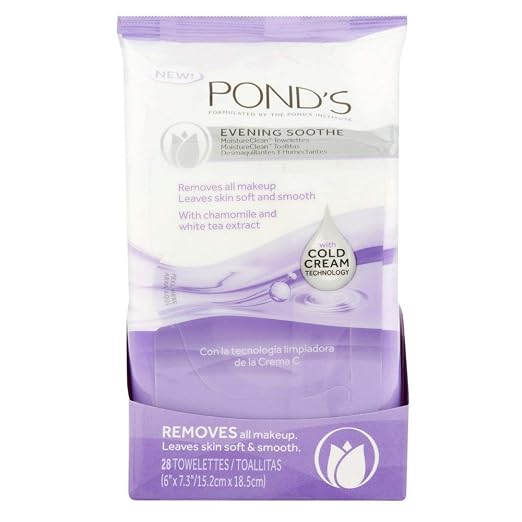 Pond's evening soothe wet cleansing towelettes with Chamomile&White tea (305210089792)