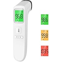 Touchless Thermometer – Forehead Thermometer for Adults,No Touch for Fever, Baby Kids Child with Batteries, Fever Alarm…