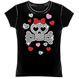 Pirate Skull Girls Fitted Tee Shirt