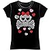 Pirate Skull Girls Fitted Tee Shirt