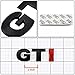 Metal Emblem Decal Logo Trim Badge GTI (Red & Black)