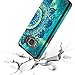 Galaxy S8 Active Case, Rosebono Hybrid Dual Layer Shockproof Hard Cover Graphic Fashion Cute Colorful Silicone Skin for Samsung Galaxy S8 Active (Green Mandala)