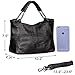Jack&Chris Splicing Satchel Crossbody Bags for Women Leather Top Handle Handbags, WB503 (Black) ...
