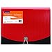 Smead Poly Frequency Expandable File Folders Letter Size, 12 Pockets, Flap & Cord Closure, Red/Black (70866)