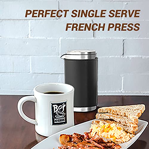 FOSKU French Press Coffee Maker Set, 12oz Stainless Steel Camping