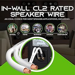 GearIT 10AWG Speaker Cable Wire with Gold-Plated