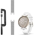 Leiou Sport Mesh Strap Compatible with Garmin Lily GPS Smartwatch Bands Woven Nylon Replacement Accessory Watch Wristband with Remove Band Tool